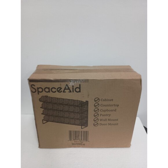 Space Aid 4 Tier Spice Rack Organizer With 28 Glass Spice Jars With Box NEW - Picture 5 of 5